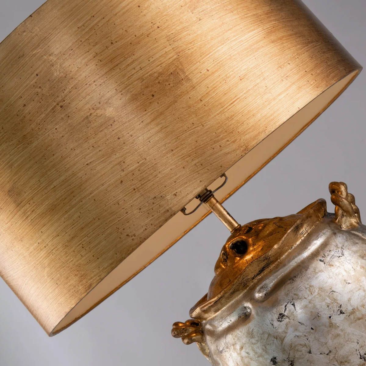 Flambeau Table Lamp from the Jackson range. Jackson 1-light Table Lamp - Antiqued Silver with Gold Leaf – SKU FB-JACKSON-TL