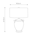 Flambeau Table Lamp from the Jackson range. Jackson 1-light Table Lamp - Antiqued Silver with Gold Leaf – SKU FB-JACKSON-TL