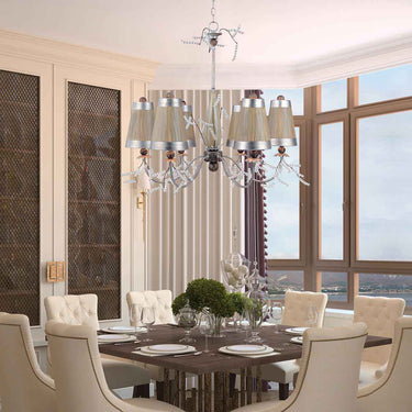 Flambeau Chandelier from the Kristal Luxe range. Kristal Luxe 6 Light Chandelier Product Code = FB-KRISTAL-LUXE6 product image - Endon Lighting from First Light Direct with great prices and fast UK delivery