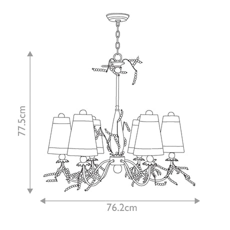 Flambeau Chandelier from the Kristal Luxe range. Kristal Luxe 6 Light Chandelier Product Code = FB-KRISTAL-LUXE6