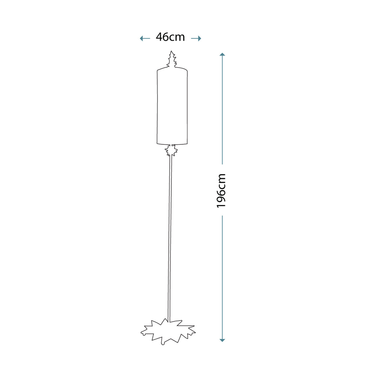 Flambeau Floor Lamp from the Nettle range. Nettle 1 Light Floor Lamp Product Code = FB-NETTLE-G-FL