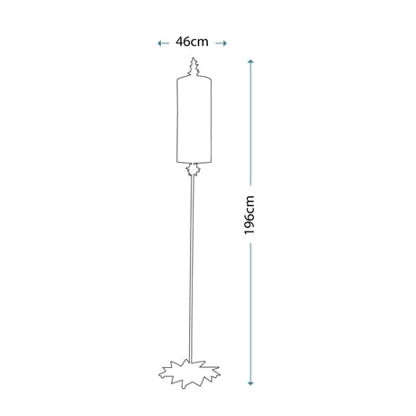 Flambeau Floor Lamp from the Nettle range. Nettle 1 Light Floor Lamp Product Code = FB-NETTLE-G-FL