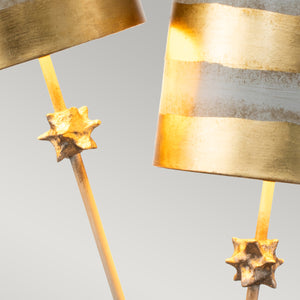 Flambeau Table Lamp from the Nettle Luxe range. Nettle Luxe 2 Light Table Lamp - Gold Product Code = FB-NETTLELUX-G-TL