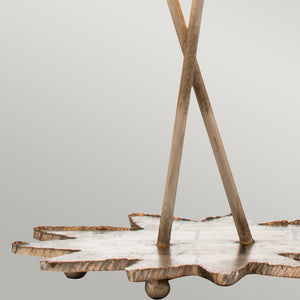 Flambeau Table Lamp from the Nettle Luxe range. Nettle Luxe 2 Light Table Lamp - Gold Product Code = FB-NETTLELUX-G-TL