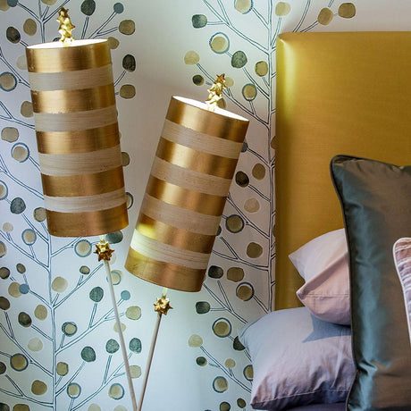 Flambeau Table Lamp from the Nettle Luxe range. Nettle Luxe 2 Light Table Lamp - Gold Product Code = FB-NETTLELUX-G-TL