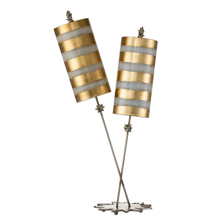 Flambeau Table Lamp from the Nettle Luxe range. Nettle Luxe 2 Light Table Lamp - Gold Product Code = FB-NETTLELUX-G-TL