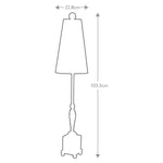 Flambeau Table Lamp from the Noma Luxe range. Noma Luxe 1 Light Table Lamp – SKU FB-NOMA-LUXE-TL