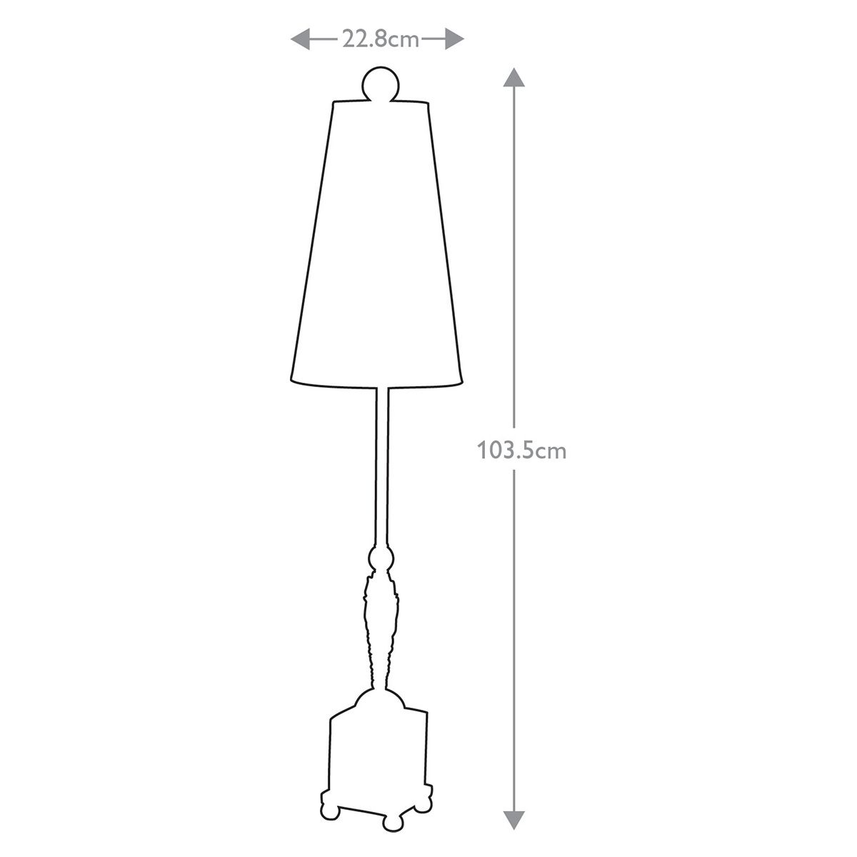 Flambeau Table Lamp from the Noma Luxe range. Noma Luxe 1 Light Table Lamp – SKU FB-NOMA-LUXE-TL