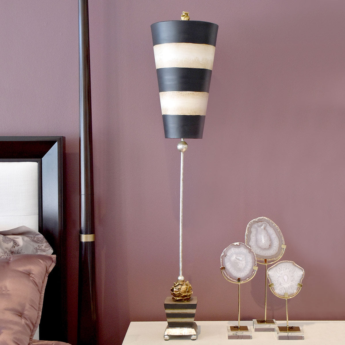 Flambeau Table Lamp from the Peony range. Peony 1 Light Table Lamp  Product Code = FB-PEONY-TL