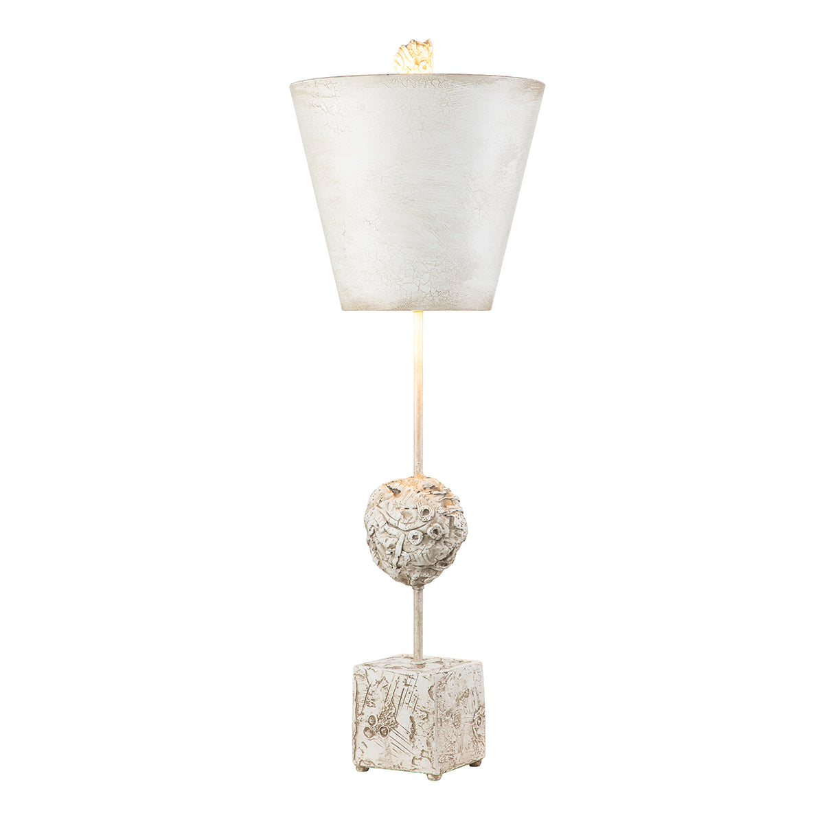 Flambeau Table Lamp from the Petra range. Petra 1lt Table Lamp - Bone White Product Code = FB-PETRA-TL
