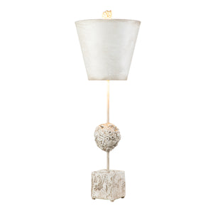 Flambeau Table Lamp from the Petra range. Petra 1lt Table Lamp - Bone White Product Code = FB-PETRA-TL