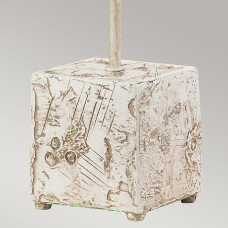 Flambeau Table Lamp from the Petra range. Petra 1lt Table Lamp - Bone White Product Code = FB-PETRA-TL