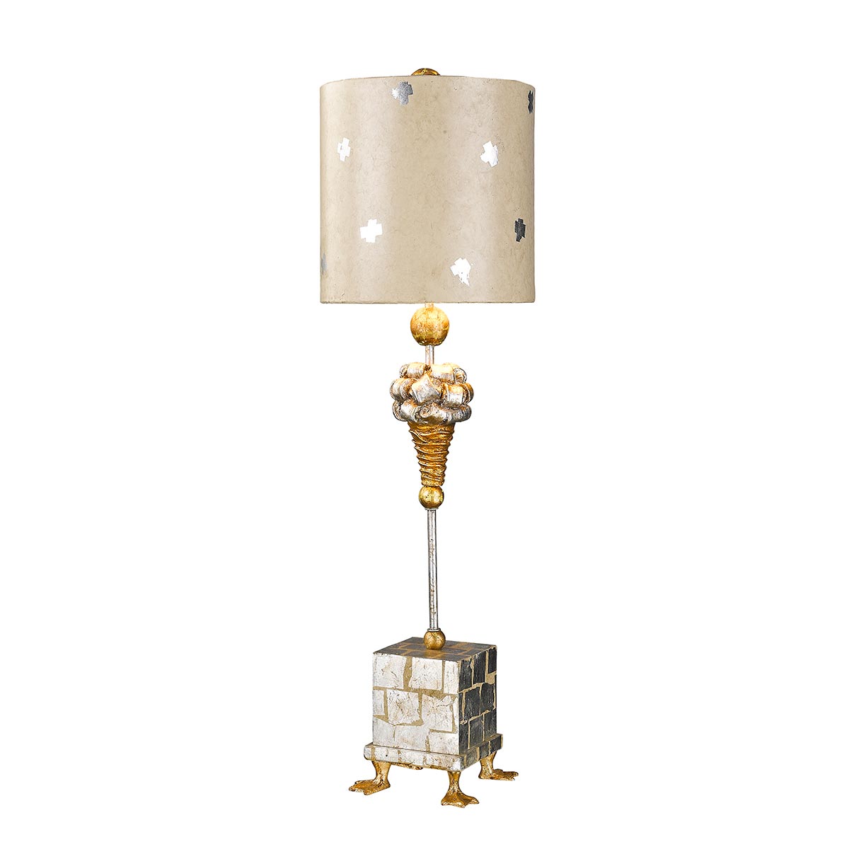 Flambeau Table Lamp from the Pompadour X range. Pompadour X 1 Light Table Lamp  Product Code = FB-POMPADOURX-TL