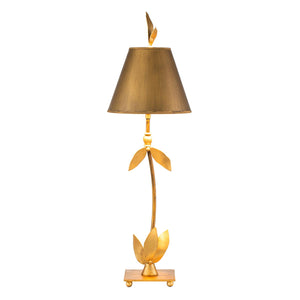 Flambeau Table Lamp from the Red Bell range. Red Bell 1 Light Table Lamp - Gold Leaf Product Code = FB-REDBELL-TL-GD