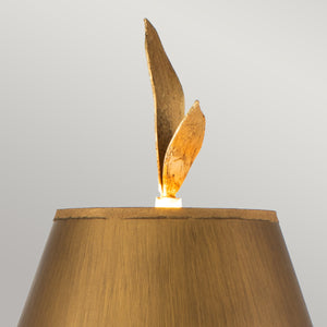Flambeau Table Lamp from the Red Bell range. Red Bell 1 Light Table Lamp - Gold Leaf Product Code = FB-REDBELL-TL-GD
