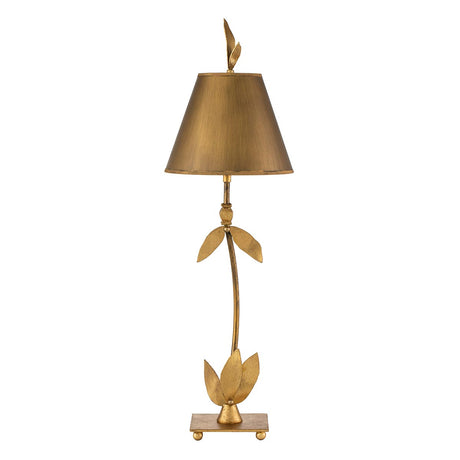 Flambeau Table Lamp from the Red Bell range. Red Bell 1 Light Table Lamp - Gold Leaf Product Code = FB-REDBELL-TL-GD