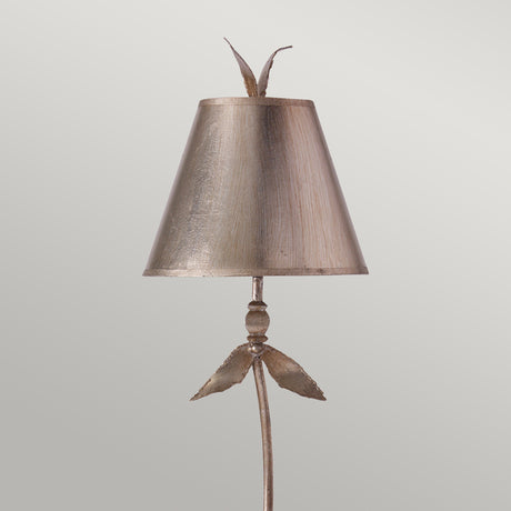 Flambeau Table Lamp from the Red Bell range. Red Bell 1 Light Table Lamp - Silver Leaf Product Code = FB-REDBELL-TL-SV
