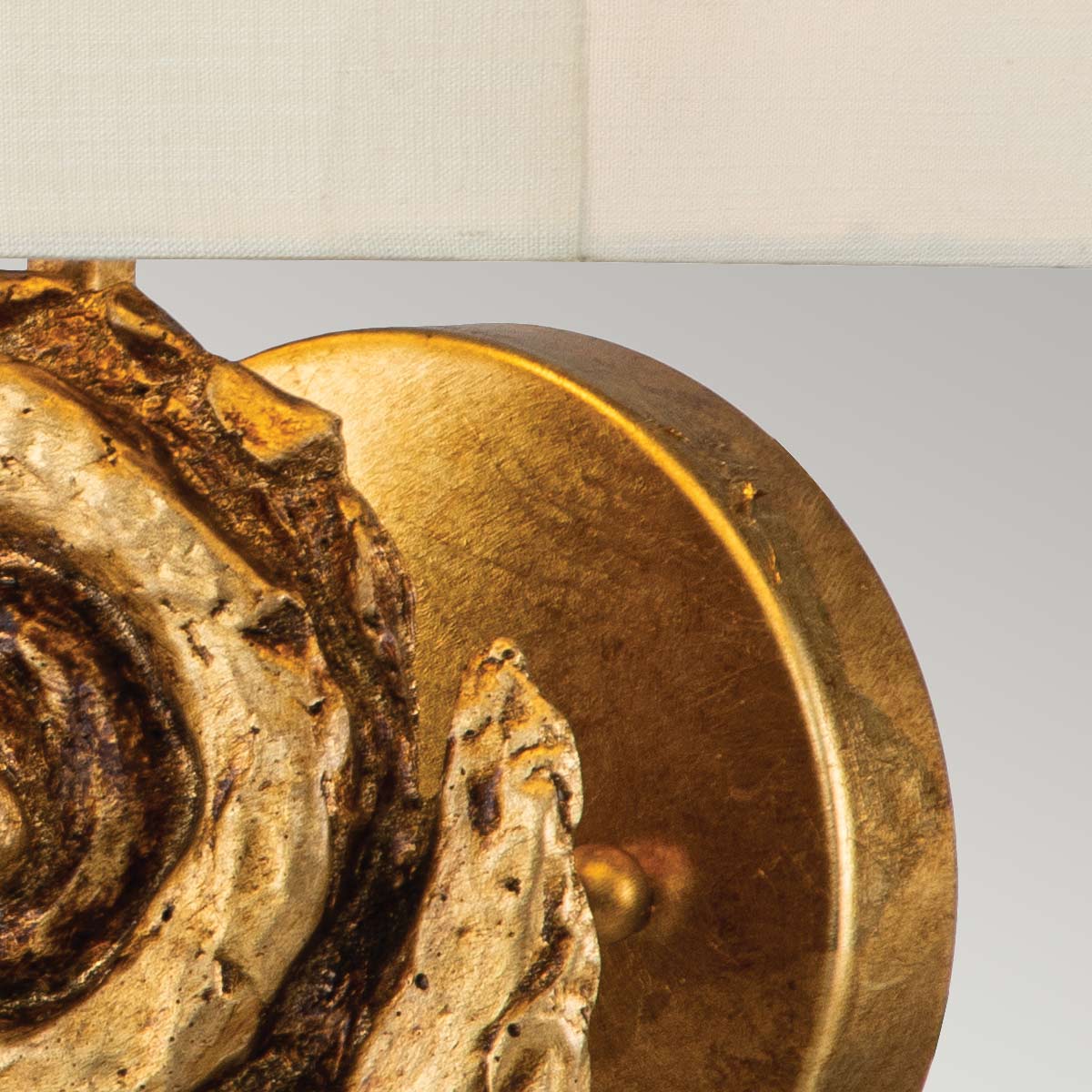 Flambeau Wall Light from the Swirl range. Swirl 1lt Large Wall Light - Gold Leaf Product Code = FB-SWIRL-1L-G