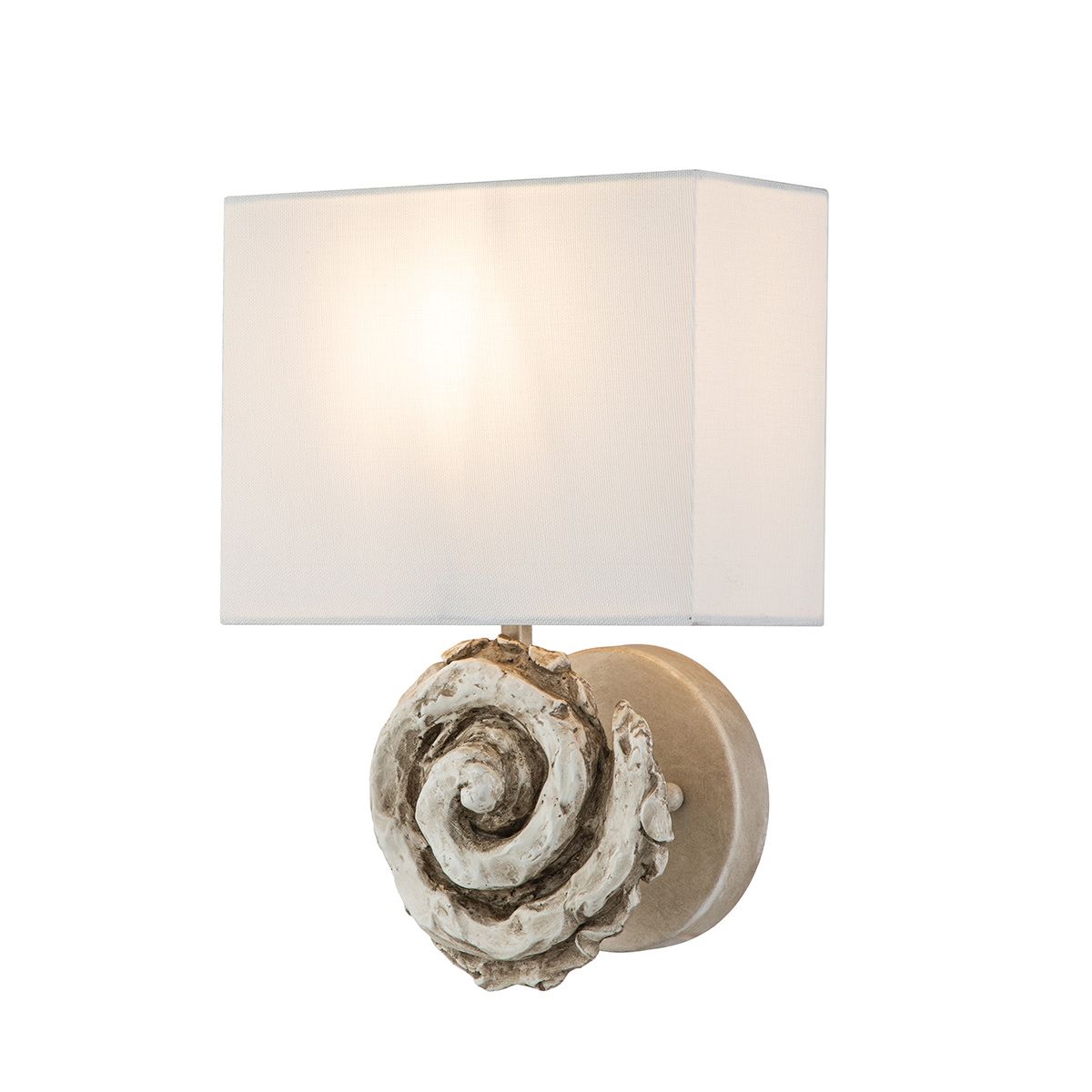 Flambeau Wall Light from the Swirl range. Swirl 1-light Large Wall Light - Bone White – SKU FB-SWIRL-1L-W