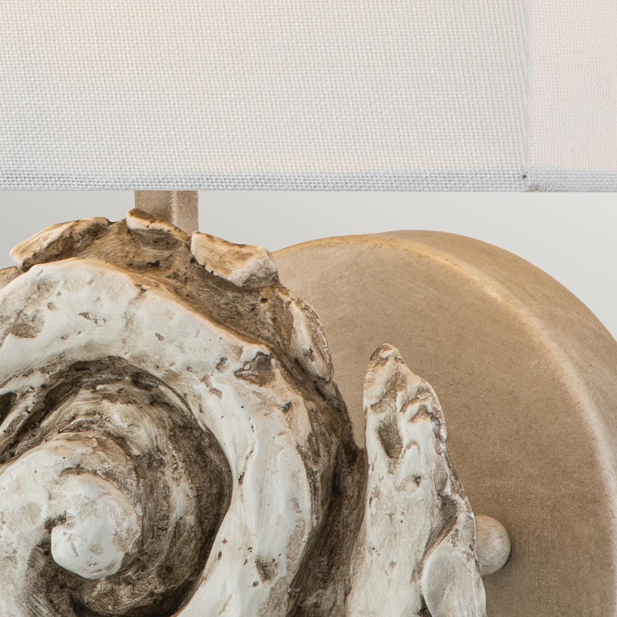 Flambeau Wall Light from the Swirl range. Swirl 1-light Large Wall Light - Bone White – SKU FB-SWIRL-1L-W