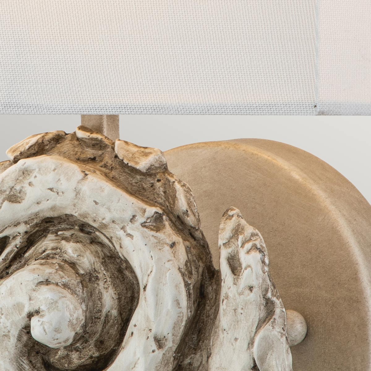 Flambeau Wall Light from the Swirl range. Swirl 1lt Large Wall Light - Bone White Product Code = FB-SWIRL-1L-W
