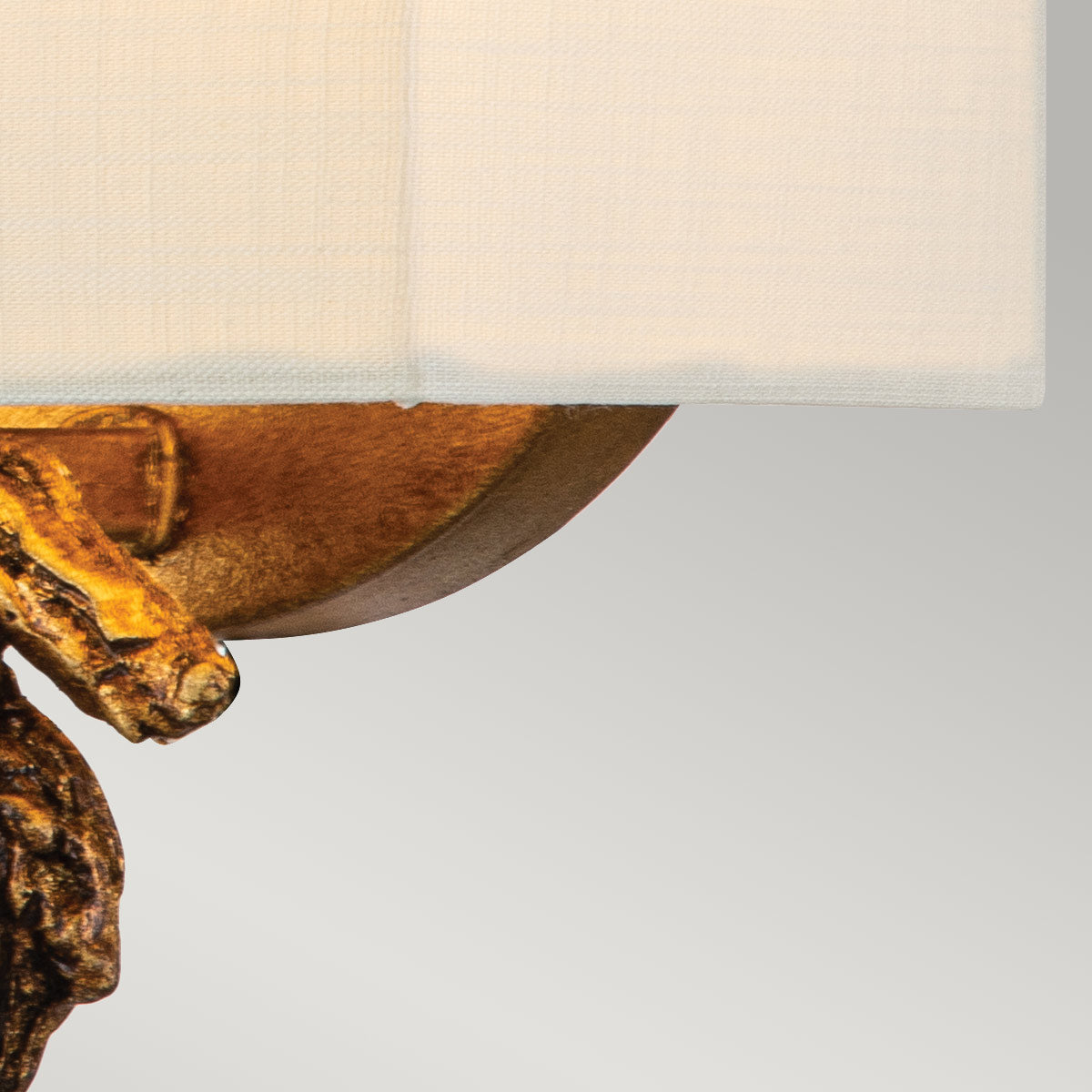 Flambeau Wall Light from the Swirl range. Swirl 1lt Small Wall Light - Gold Leaf Product Code = FB-SWIRL-1S-G