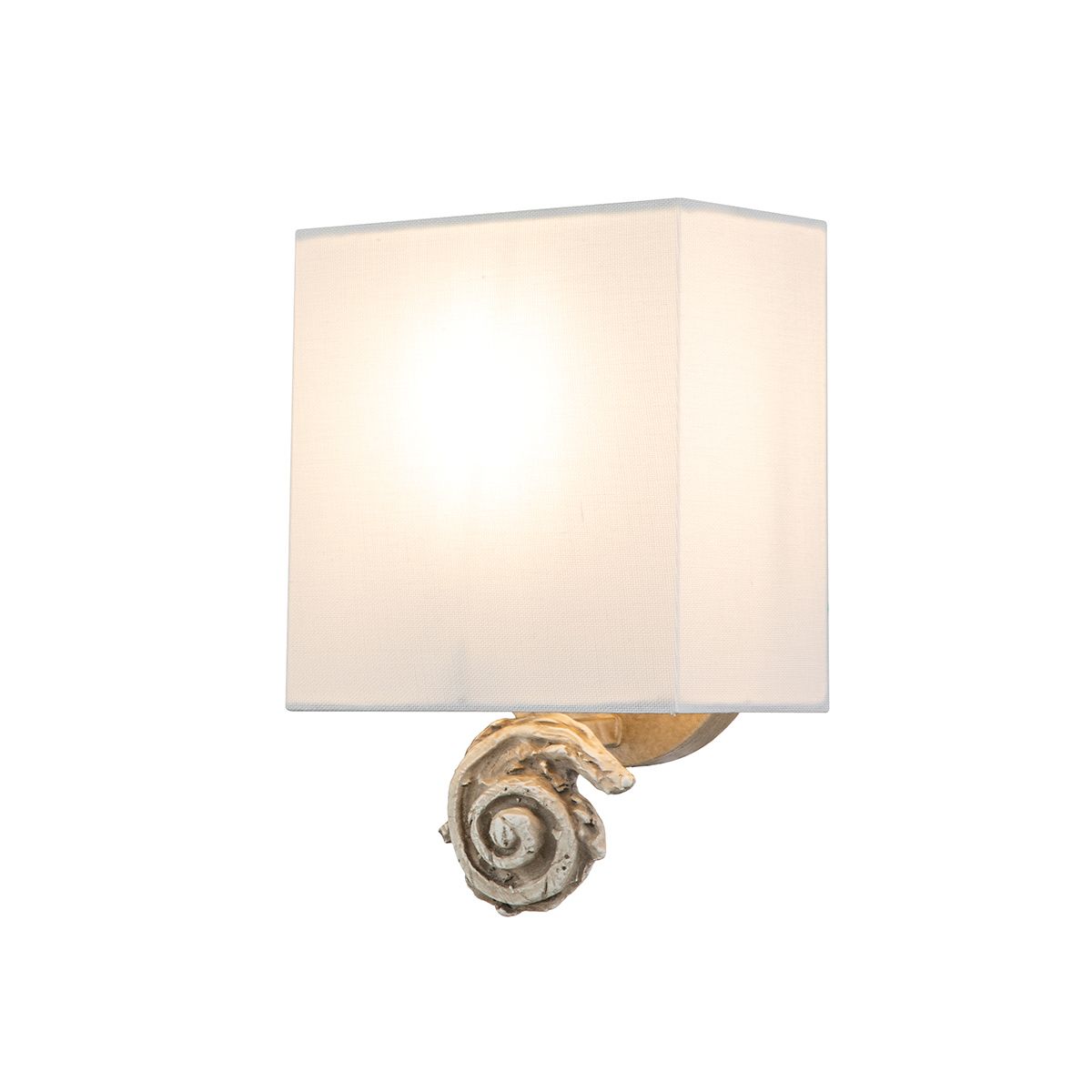 Flambeau Wall Light from the Swirl range. Swirl 1-light Small Wall Light - Bone White – SKU FB-SWIRL-1S-W