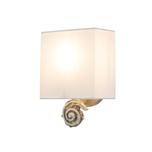 Flambeau Wall Light from the Swirl range. Swirl 1lt Small Wall Light - Bone White Product Code = FB-SWIRL-1S-W