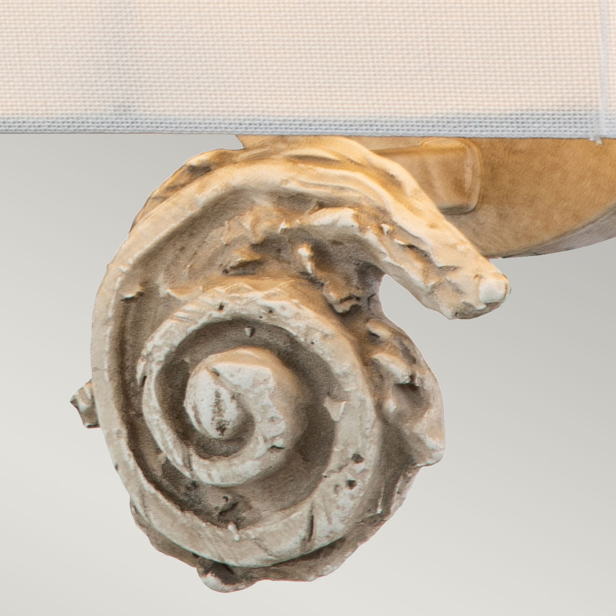 Flambeau Wall Light from the Swirl range. Swirl 1lt Small Wall Light - Bone White Product Code = FB-SWIRL-1S-W
