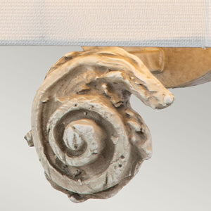 Flambeau Wall Light from the Swirl range. Swirl 1lt Small Wall Light - Bone White Product Code = FB-SWIRL-1S-W