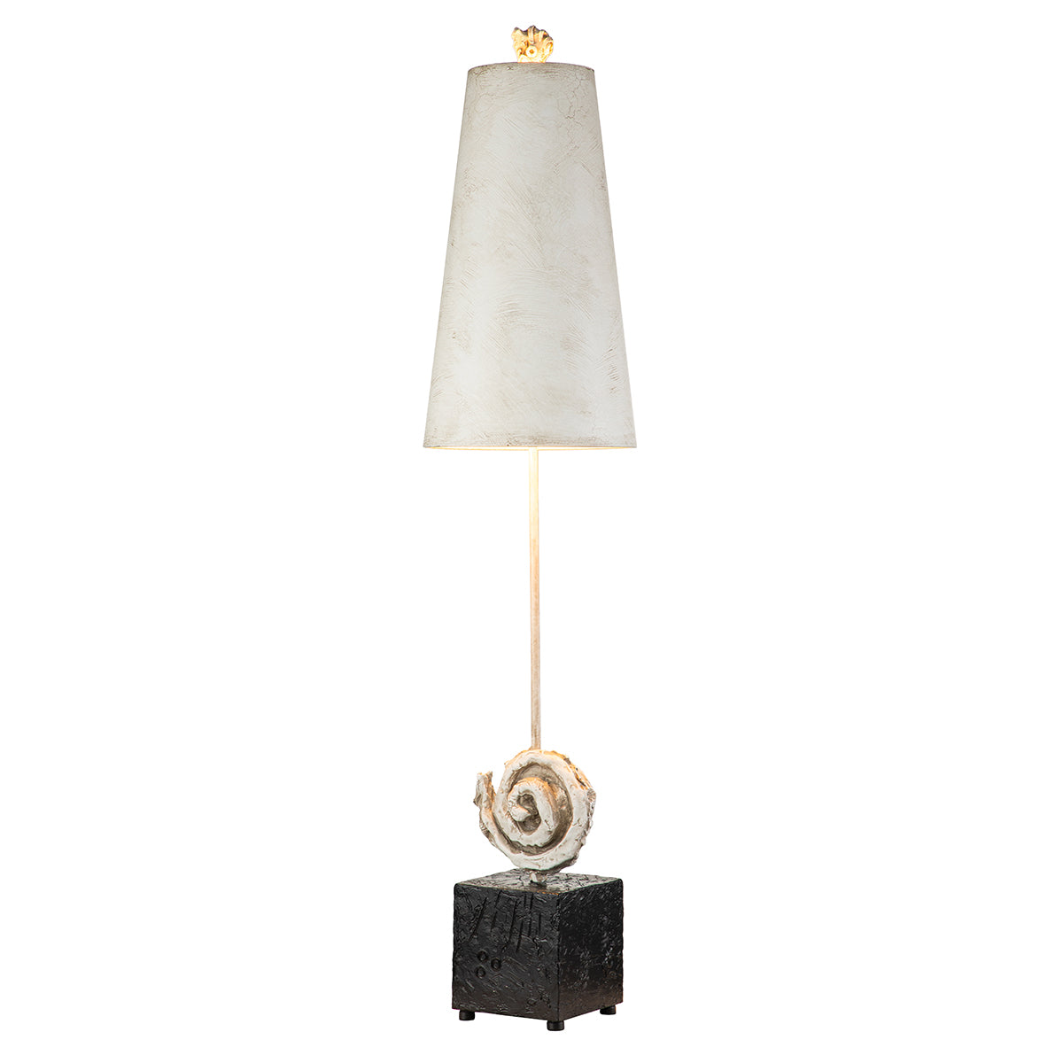 Flambeau Table Lamp from the Swirl range. Swirl 1lt Table Lamp - Bone White Product Code = FB-SWIRL-TL