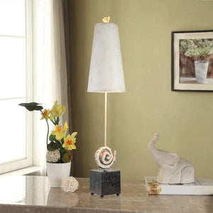 Flambeau Table Lamp from the Swirl range. Swirl 1lt Table Lamp - Bone White Product Code = FB-SWIRL-TL