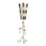 Flambeau Table Lamp from the Tivoli range. Tivoli 1 Light Table Lamp - Silver & Cream Patina Product Code = FB-TIVOLI-TL-SV