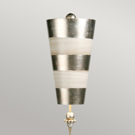 Flambeau Table Lamp from the Tivoli range. Tivoli 1 Light Table Lamp - Silver & Cream Patina Product Code = FB-TIVOLI-TL-SV
