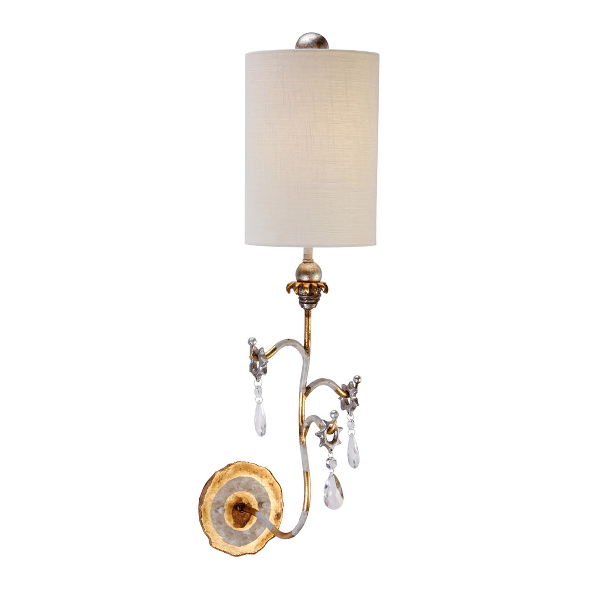 Flambeau Wall Light from the Tivoli range. Tivoli 1 Light Wall Light - Gold & Cream Patina Product Code = FB-TIVOLI-W1-GD