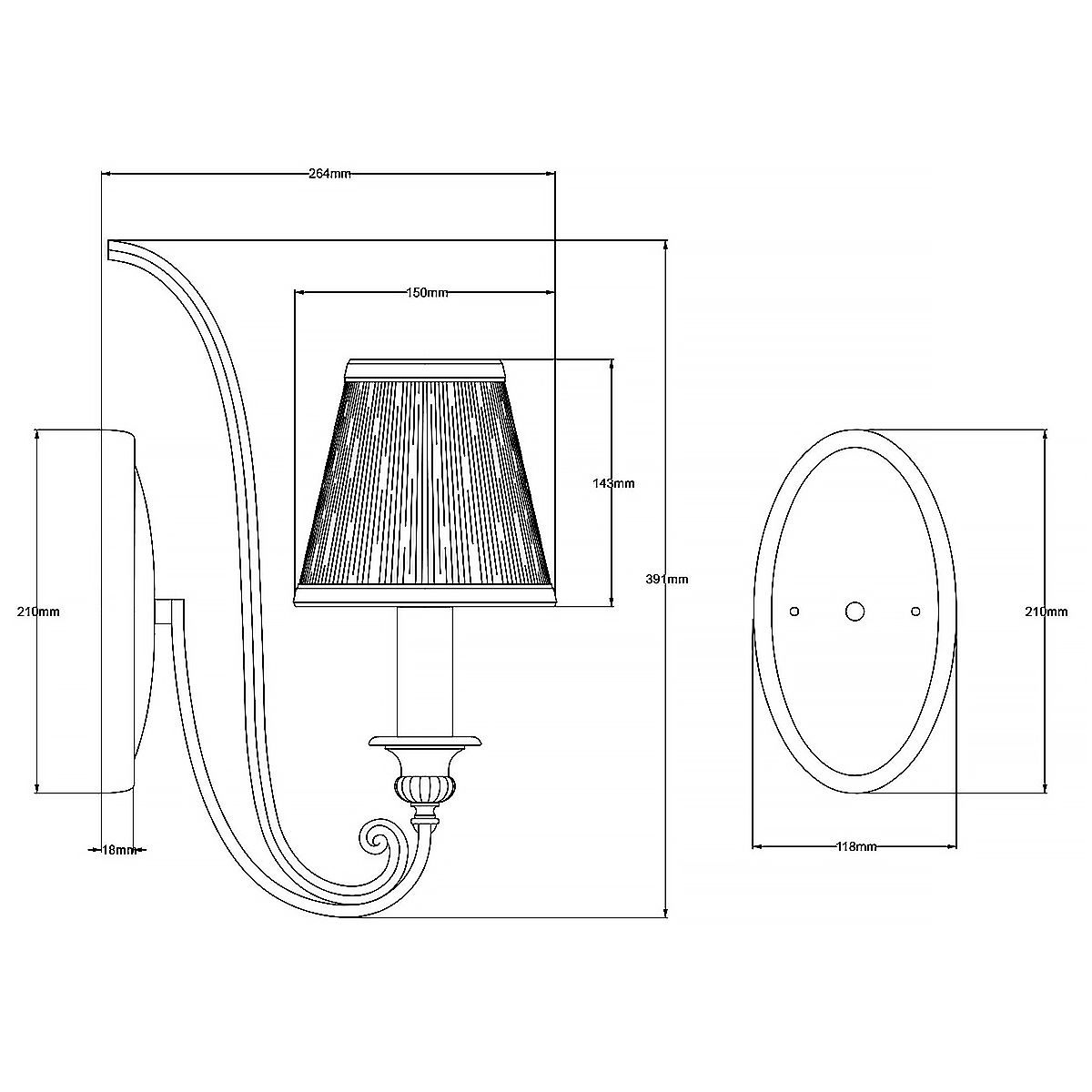 Feiss Wall Light from the Abbey range. Abbey 1 Light Wall Light – SKU FE-ABBEY1