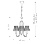 Feiss Chandelier from the Abbey range. Abbey 3 Light Chandelier – SKU FE-ABBEY3