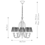 Feiss Chandelier from the Abbey range. Abbey 5 Light Chandelier – SKU FE-ABBEY5