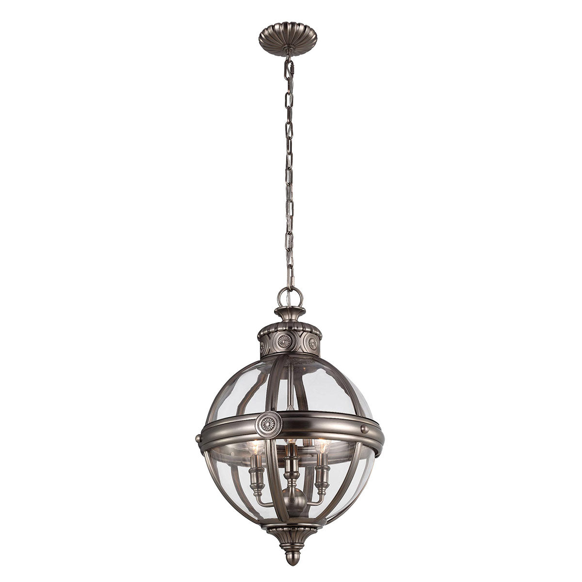 Feiss Chandelier from the Adams range. Adams 3 Light Pendant Chandelier Product Code = FE-ADAMS-3P-ANL