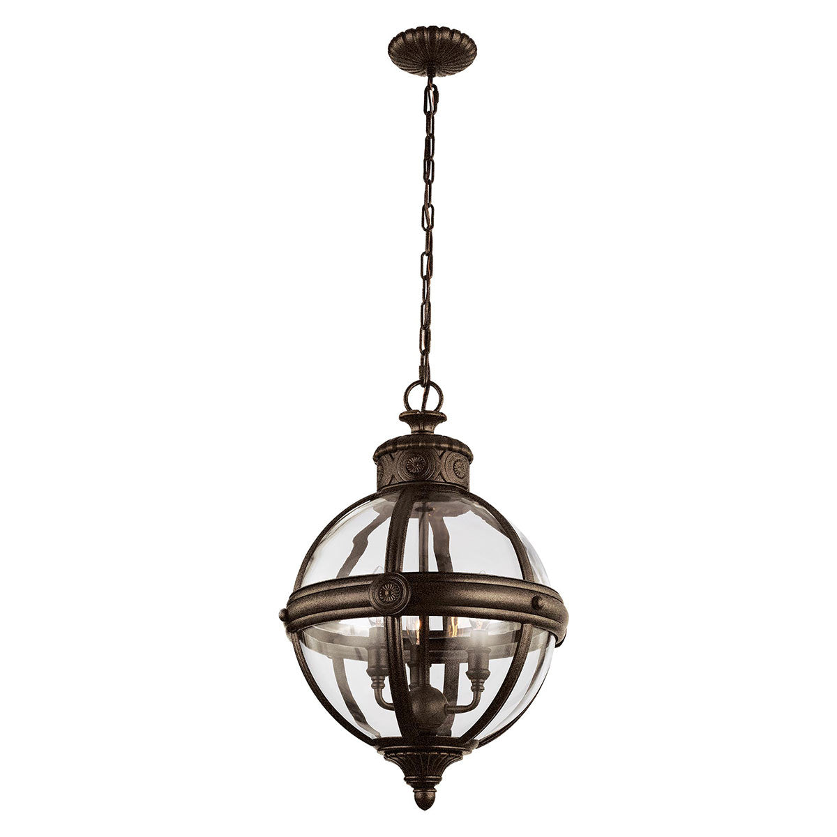 Feiss Chandelier from the Adams range. Adams 3 Light Pendant Chandelier Product Code = FE-ADAMS-3P-BRZ