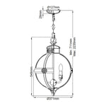 Feiss Chandelier from the Adams range. Adams 3 Light Pendant Chandelier – SKU FE-ADAMS-3P-BRZ