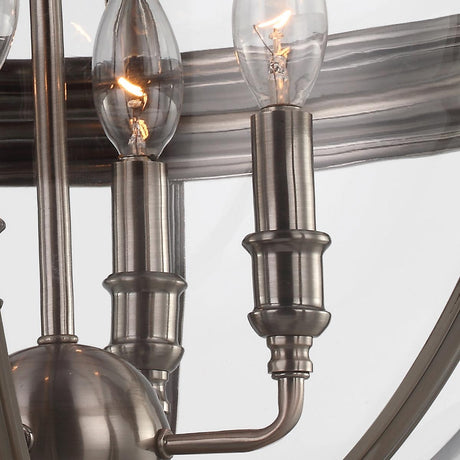 Feiss Chandelier from the Adams range. Adams 4 Light Pendant Chandelier Product Code = FE-ADAMS-4P-ANL