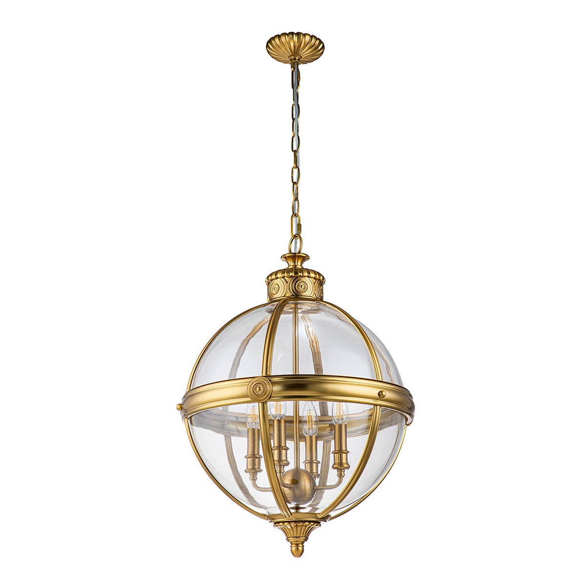 Feiss Chandelier from the Adams range. Adams 4 Light Pendant Chandelier Product Code = FE-ADAMS-4P-BB