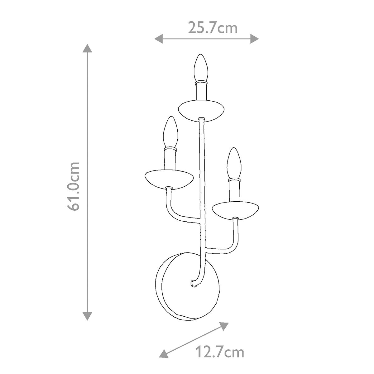 Feiss Wall Light from the Annie range. Annie 3 Light Wall Light – SKU FE-ANNIE3-PSW
