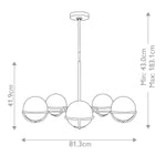 Feiss Chandelier from the Apollo range. Apollo 5 Light Chandelier – SKU FE-APOLLO5-PN