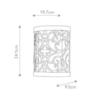 Feiss Wall Light from the Arabesque range. Arabesque 1 Light Wall Light – SKU FE-ARABESQUE1