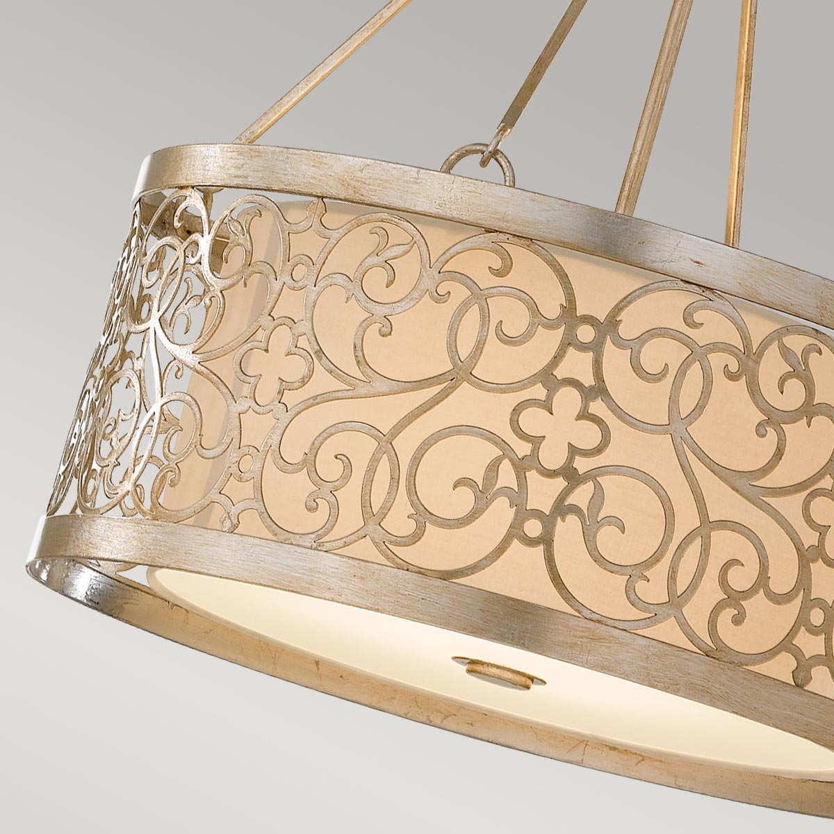Feiss Pendant from the Arabesque range. Arabesque 4 Light Chandelier  Product Code = FE-ARABESQUE4