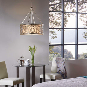 Feiss Pendant from the Arabesque range. Arabesque 4 Light Chandelier  Product Code = FE-ARABESQUE4