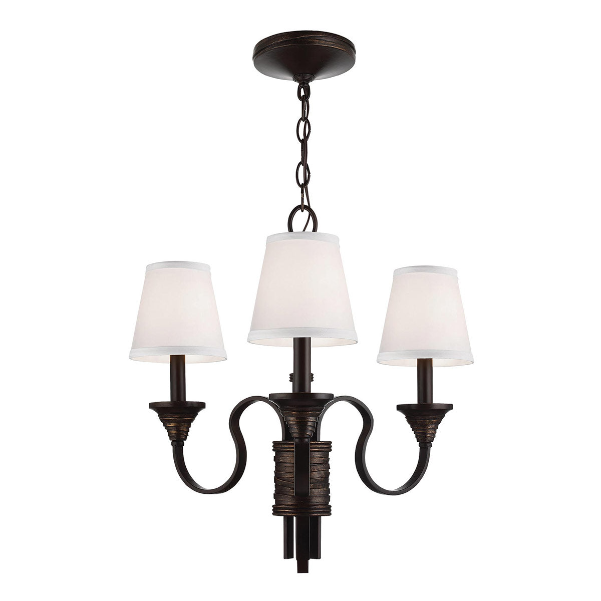 Feiss Chandelier from the Arbor Creek range. Feiss Arbor Creek 3Lt Chandelier  Product Code = FE-ARBOR-CREEK3