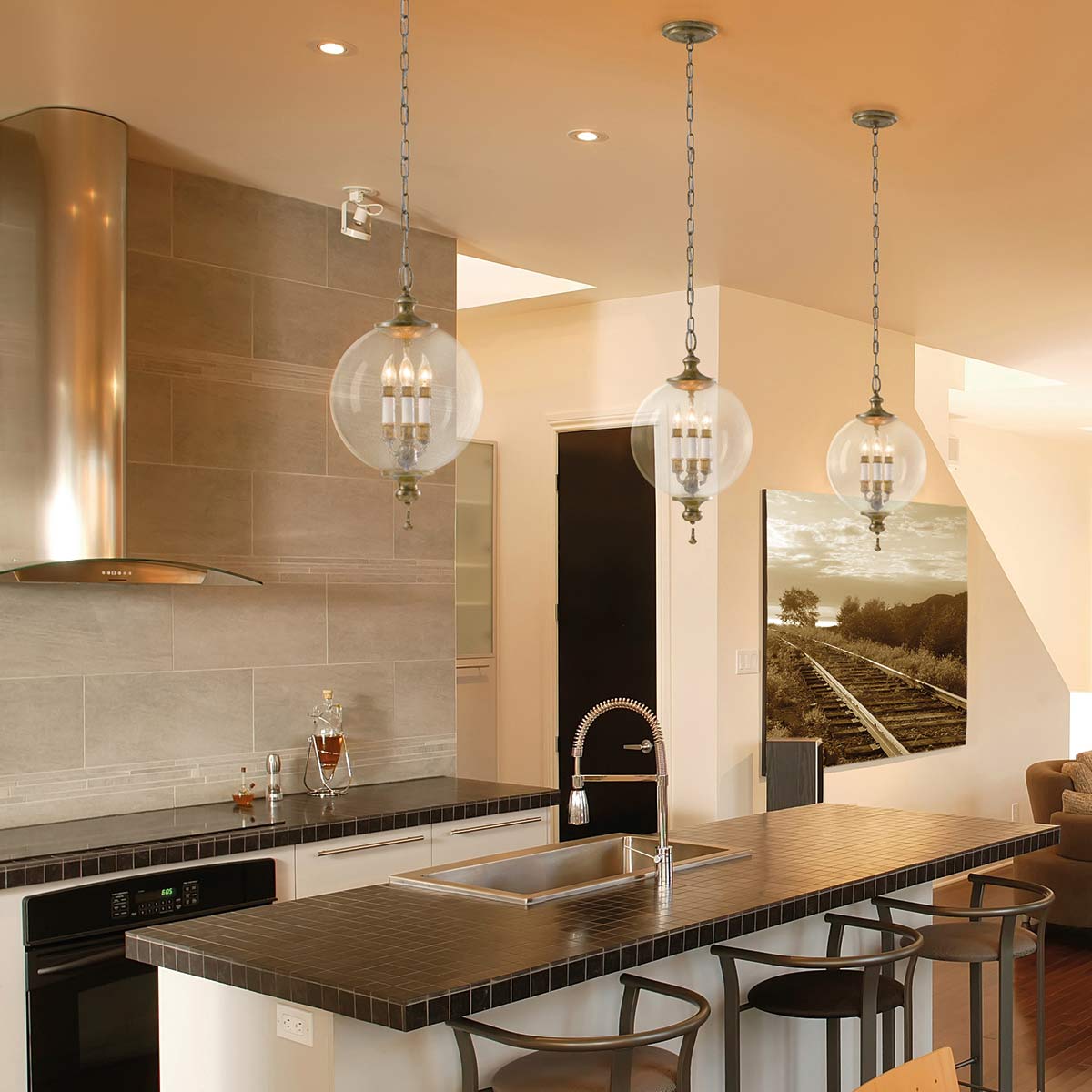 Feiss Pendant from the Argento range. Argento 3 Light Pendant Light Product Code = FE-ARGENTO-P
